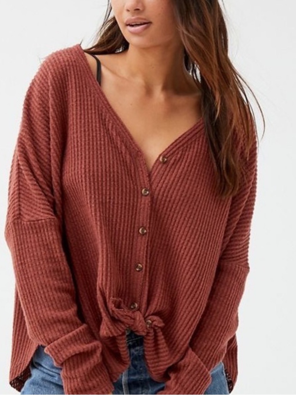 Rachel Rust Red Knit Top